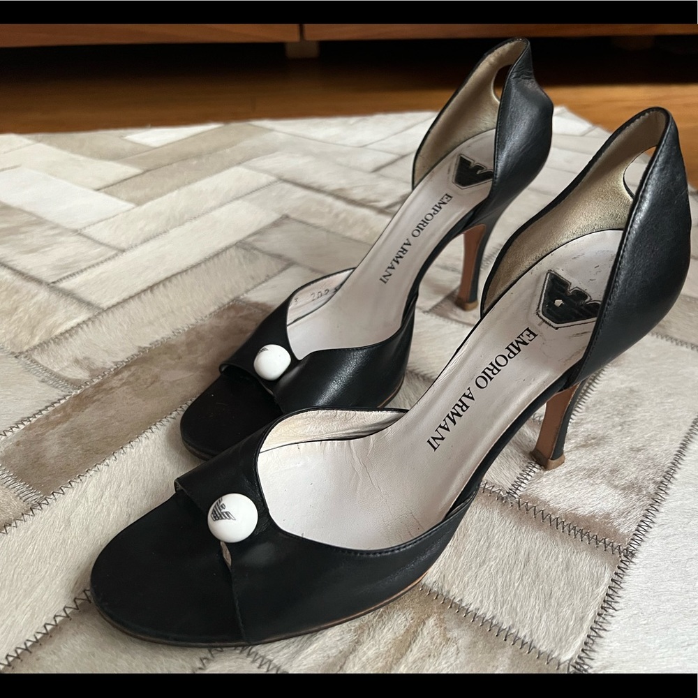 Vintage Emporio Armani Heels with Peek-a-boo Feature